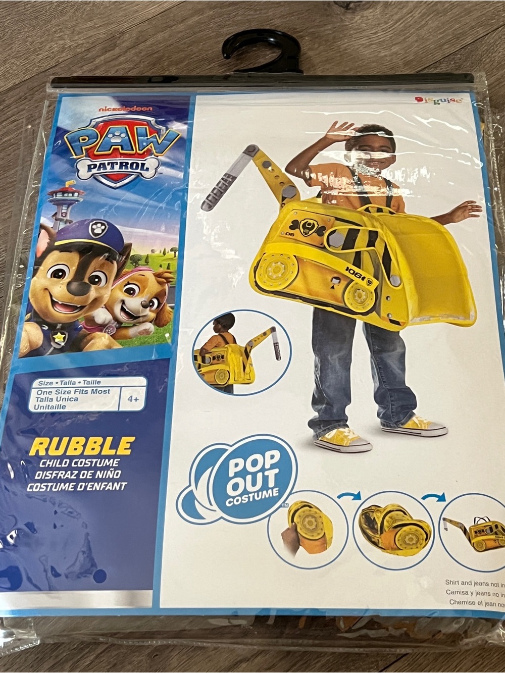 Paw Patrol Rubble Costume One Size Fits Most New